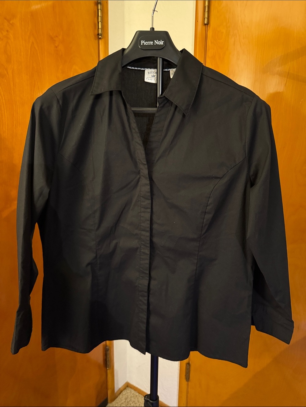 Riders by Lee Black Long-Sleeve Dress Shirt